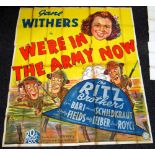 WE'RE IN THE ARMY NOW original cinema poster from 1941, poster is numbered, folded and in four