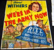 WE'RE IN THE ARMY NOW original cinema poster from 1941, poster is numbered, folded and in four