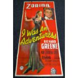 I WAS AN ADVENTURESS original cinema poster from 1940, poster is numbered, folded and in two