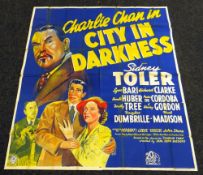 CHARLIE CHAN IN CITY IN DARKNESS original cinema poster from 1939 featuring Sidney Toler, poster