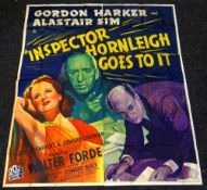 INSPECTOR HORNLEIGH GOES TO IT original cinema poster from 1941, poster is numbered, folded and in