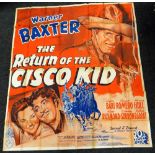 RETURN OF THE CISCO KID original cinema poster from 1939, poster is numbered, folded and in
