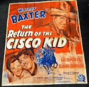 RETURN OF THE CISCO KID original cinema poster from 1939, poster is numbered, folded and in
