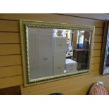 Reproduction gilt framed bevelled wall mirror