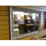 Reproduction gilt framed bevelled wall mirror