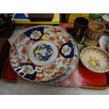 Two Imari plates and a parcel of tourist pottery