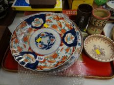 Two Imari plates and a parcel of tourist pottery