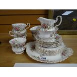 Quantity of Royal Albert 'Moss Rose' teaware