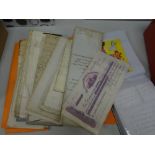 Parcel of antique manuscripts and documents including Probates and Wills, mainly from the Vale of