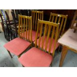 Set of four modern dining chairs