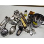 Parcel of mixed flatware etc