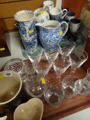 Quantity of glassware and pottery