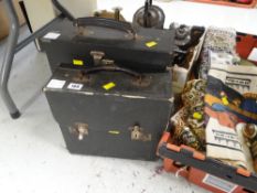 Two cases of old gramophone records