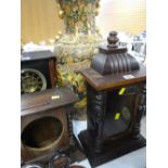 Substantial reproduction Oriental vase and two clock cases