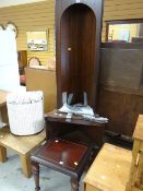 Standing corner cupboard and a lamp table