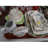 Quantity of English table china including a Bunnykins nursery dish, Aynsley etc