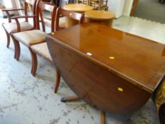 Reproduction drop flap dining table and four chairs