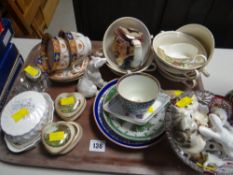 Parcel of mixed china including china animals and teaware etc