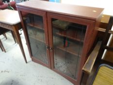 Modern two door glazed bookcase