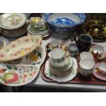 Quantity of mixed china including teaware