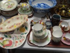 Quantity of mixed china including teaware