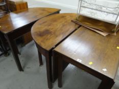 Antique D-end extending dining table