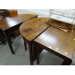 Antique D-end extending dining table