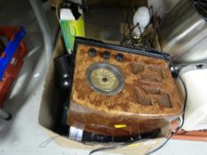 Retro radio and sundry small electricals
