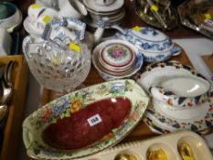 Parcel of mixed pottery and china including Maling dish