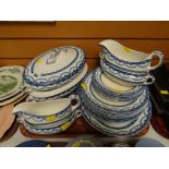 Vintage Wedgwood blue and white part dinner set