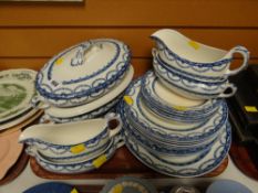 Vintage Wedgwood blue and white part dinner set