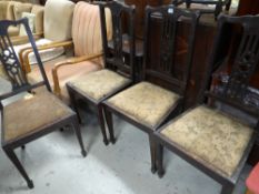 Set of four antique chairs