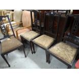 Set of four antique chairs