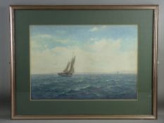 JAMES AITKEN watercolour - yachting scene, signed, 34 x 50 cms