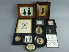A PARCEL OF TWELVE MIXED LATE 19th/EARLY 20th CENTURY PORTRAIT SILHOUETTES, majority of children,