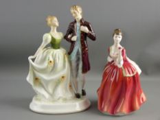 TWO BOXED ROYAL DOULTON FIGURINES - 'Young Love' HN2735 and 'Flower of Love' HN3970