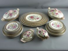 A VICTORIAN PART DINNER SERVICE WITH TUREENS by W T Copeland & Sons having lion's head handles and