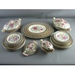 A VICTORIAN PART DINNER SERVICE WITH TUREENS by W T Copeland & Sons having lion's head handles and