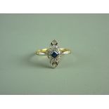 A FIFTEEN CARAT GOLD MULTI-STONE DRESS RING, 1.5 grms WRONG IMAGE SEE 265