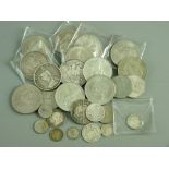 A LARGE PARCEL OF MISCELLANEOUS COINAGE and commemorative crowns in plastic wallets