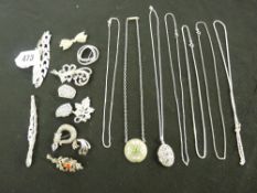 Good parcel of marcasite and white metal jewellery