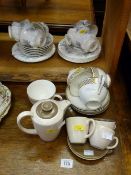 Mixed teaware including Poole, Royal Doulton and Royal Kent