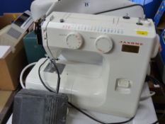 Modern cased electric sewing machine with pedal E/T