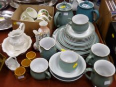 Parcel of Denby breakfast ware and other porcelain