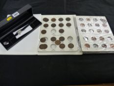 Album of 'Pennies of Great Britain 1902-1967' and a lady's oblong dial Quartz white metal