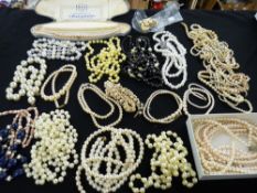 Large parcel of pearl necklace jewellery