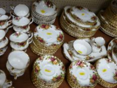 Near two hundred piece set of Royal Albert 'Old Country Roses' dinnerware, teaware, decorative