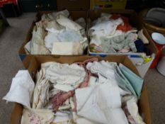 Three boxes of good mixed linen