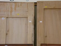 Pair of pine oversized doors