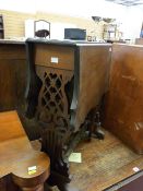 Good example of a Sutherland table with shaped ends, carved sides and bottom rail